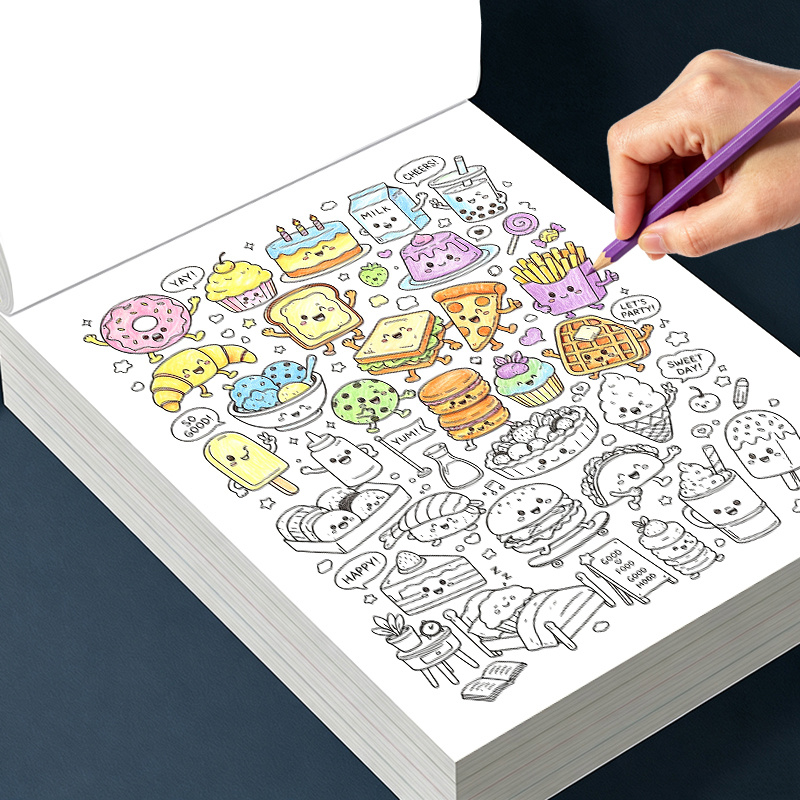 Adult Coloring Book Stress Relief - 16ページの「小さな落書き」大人向け塗り絵ブック。スケッチと塗り絵ができる、塗り絵と線描ができる画集。