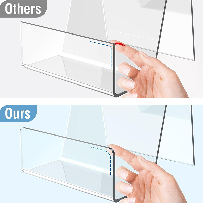 Clear Acrylic Book Stand Holder - 【M】コミックブック用ディスプレイ、アクリル製ブックスタンド、コミックブックフレーム、透明なノートパソコンスタンド、雑誌ディスプレイスタンド