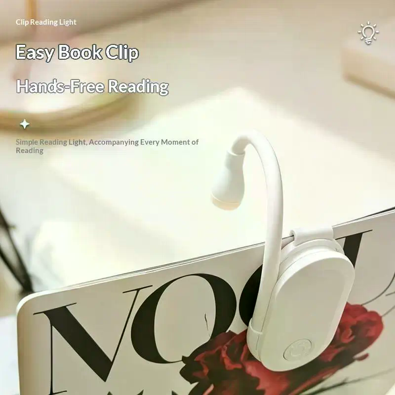 携帯用クリップ式LED読書灯、USB充電式、本に挟んで使える - Books のレビューと価格