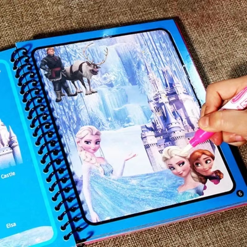 漫画水彩画おもちゃセット グラフィティアニメ水彩マジックブッ - Reusable Water Magic Coloring Book のレビューと価格
