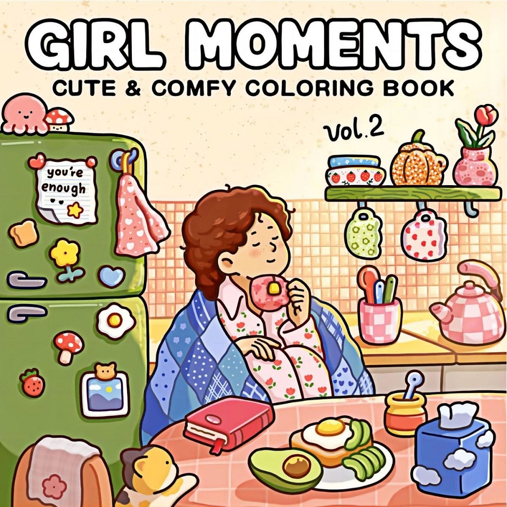Girl Moments 大人向けのかわいい&快適な塗り絵ブ - Adult Coloring Book Stress Relief のレビューと価格
