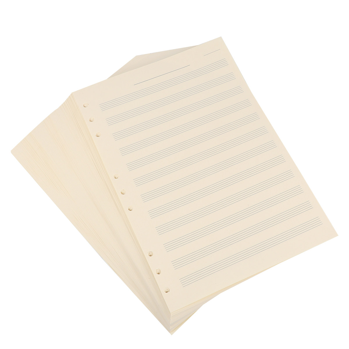 100枚入り、5線譜、2mm間隔の楽譜用紙。学生や作曲家向け - Blank Sheet Music Notebook のレビューと価格